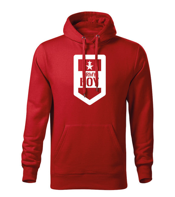 DRAGOWA herren-hoodie army boy, rot 320g/m2
