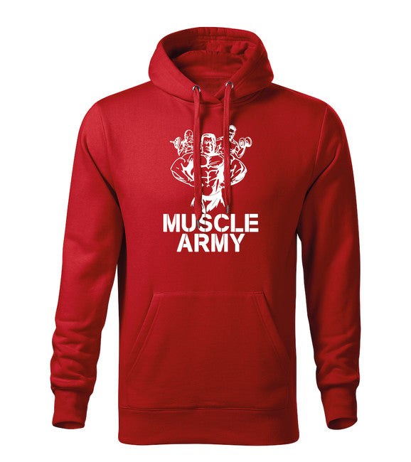 DRAGOWA pánska mikina s kapucňou muscle army team