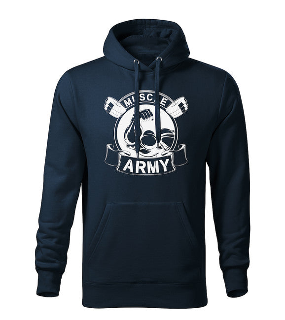 DRAGOWA pánska mikina s kapucňou muscle army original