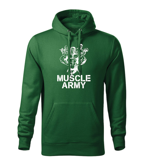 DRAGOWA pánska mikina s kapucňou muscle army team