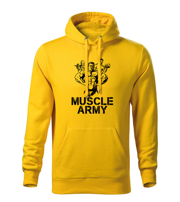 DRAGOWA pánska mikina s kapucňou muscle army team
