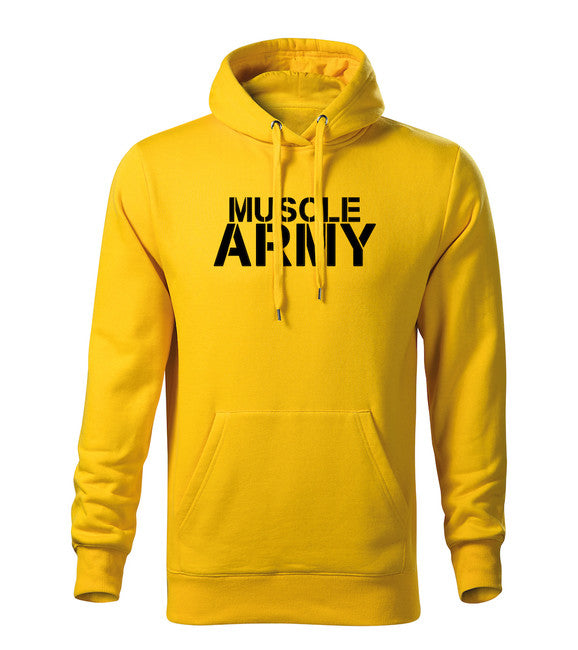 DRAGOWA herren-hoodie muscle army, gelb 320g/m2