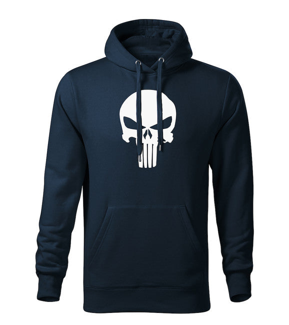 DRAGOWA herren-hoodie punisher, dunkelblau 320g/m2