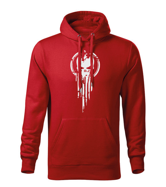 DRAGOWA herren-hoodie skull, rot 320g/m2
