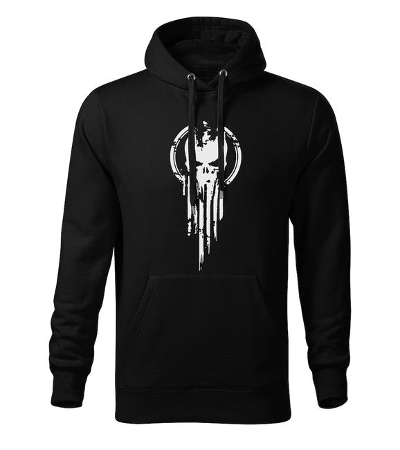 DRAGOWA herren-hoodie skull, schwarz 320g/m2