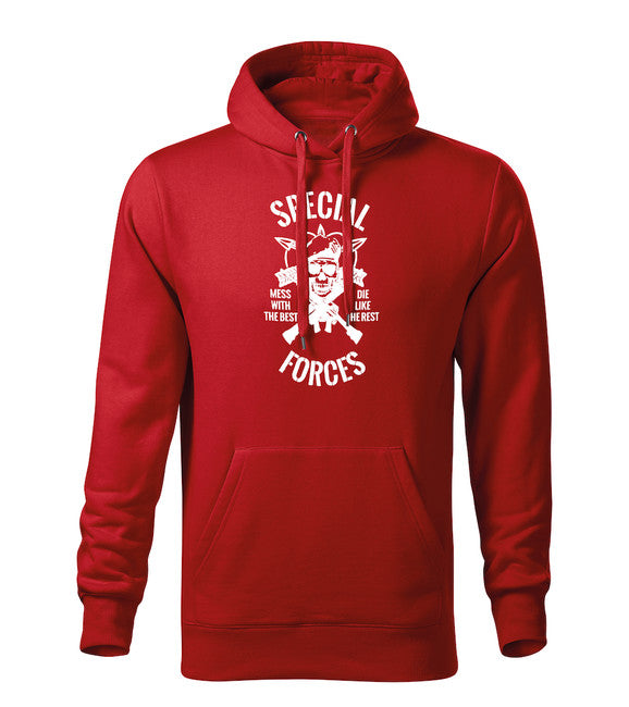 DRAGOWA herren-hoodie special forces, rot 320g/m2