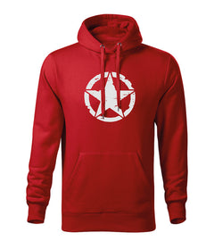 DRAGOWA Herren-Kapuzenpullover star 320 g/m², rot