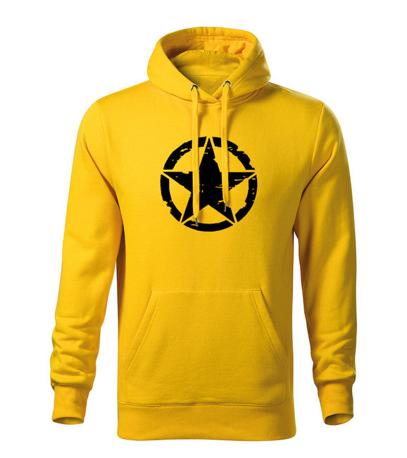 DRAGOWA herren-hoodie star, gelb 320g/m2