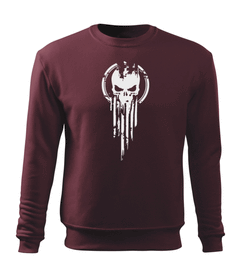 DRAGOWA Herren-Sweatshirt skull 300 g/m², bordeaux