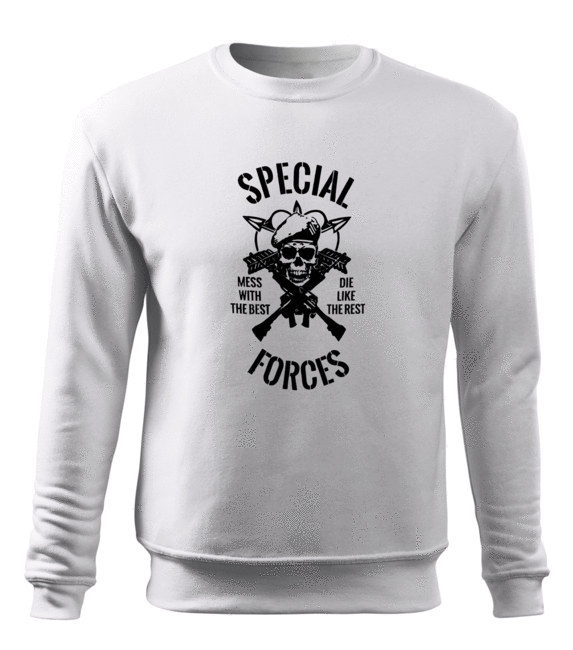 DRAGOWA herren-Sweatshirt special forces, weiß 300g/m2