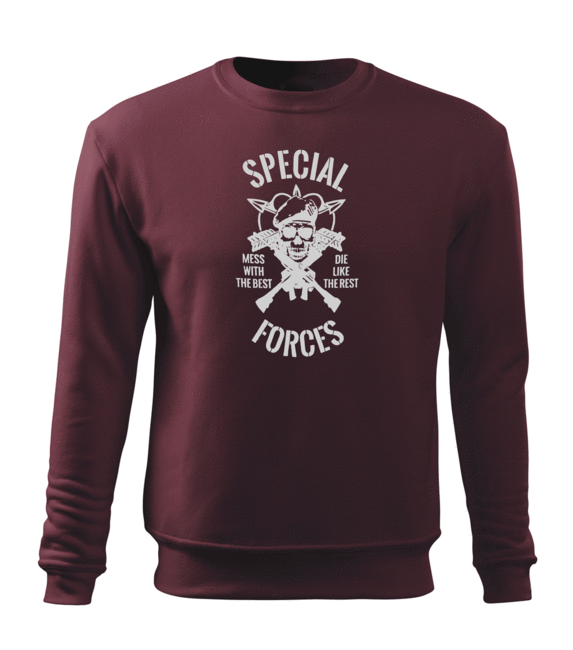 DRAGOWA herren-Sweatshirt special forces, bordeaux 300g/m2