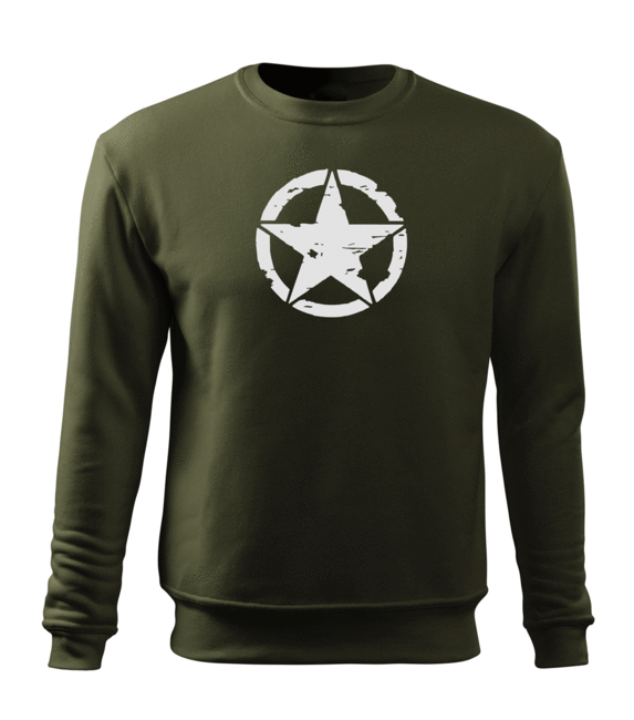 DRAGOWA herren-Sweatshirt star, olivgrün 300g/m2