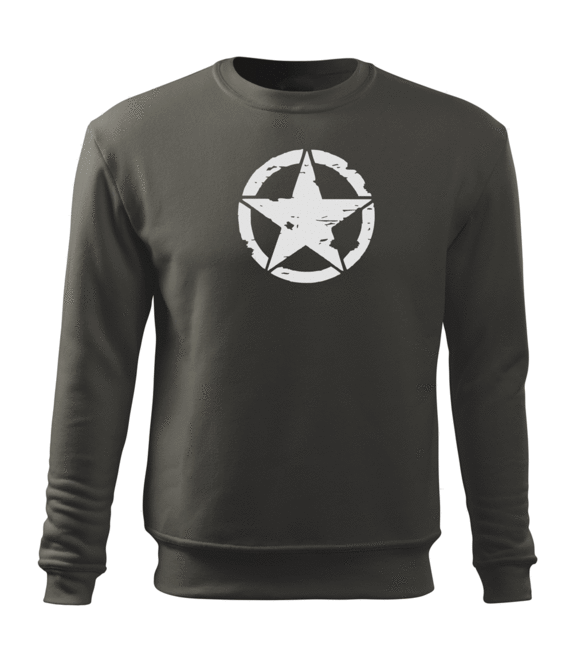 DRAGOWA herren-Sweatshirt star, grau 300g/m2