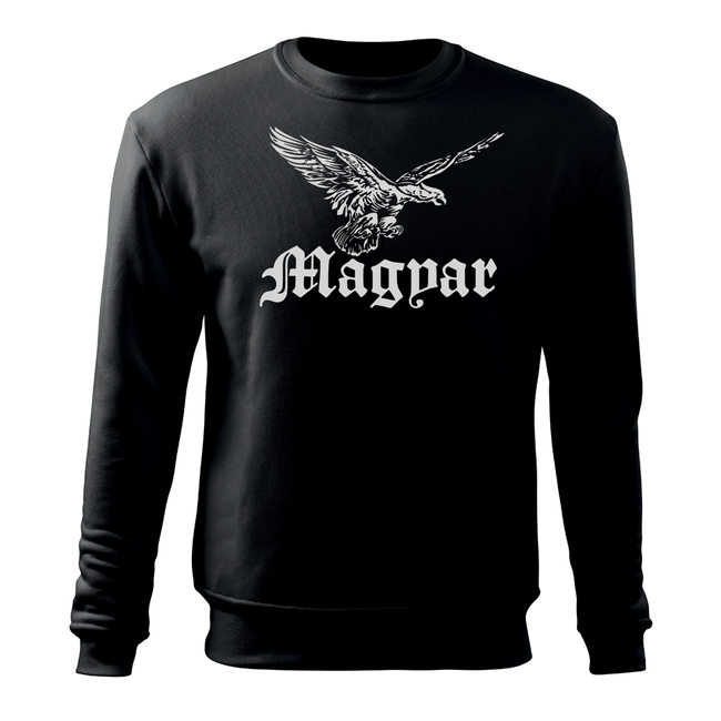 DRAGOWA herren-Sweatshirt Turul-Vogel, schwarz 300 g/m2