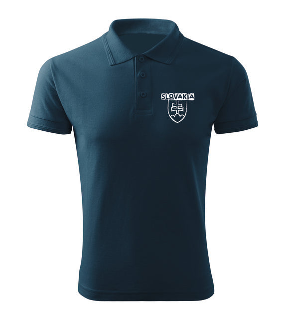 DRAGOWA Poloshirt Slovakia, blau 180 g/m2