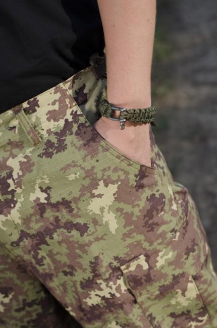 MFH Paracord-Armband oliv metallverschluss, breite 2,3 cm