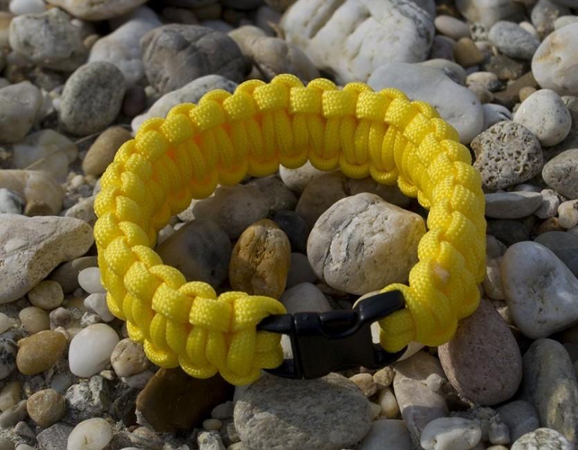 O&T Armband paracord Kunststoff- pracka, gelb