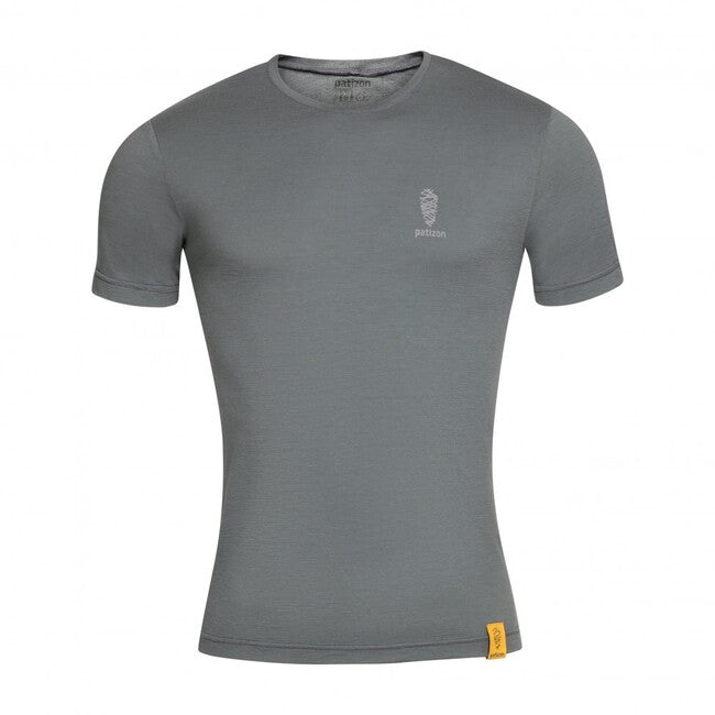 Patizon Panske merino T-Shirt Kurzarm, Gun metal