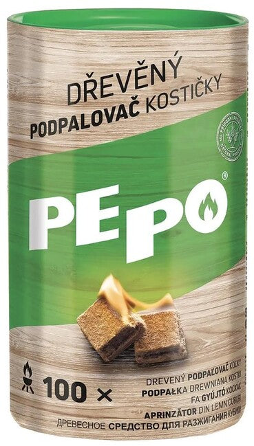 Pe-Po Feuerzeugwürfel aus Holz 100 Stück FSC