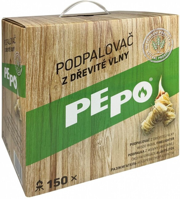 Pe-Po-Feuerzeug aus Holzwolle 150 Stück PEFC