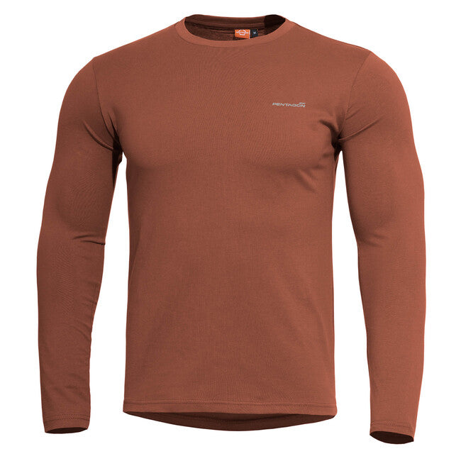 Pentagon T-Shirt Langarm Ageron 2.0, maroon red