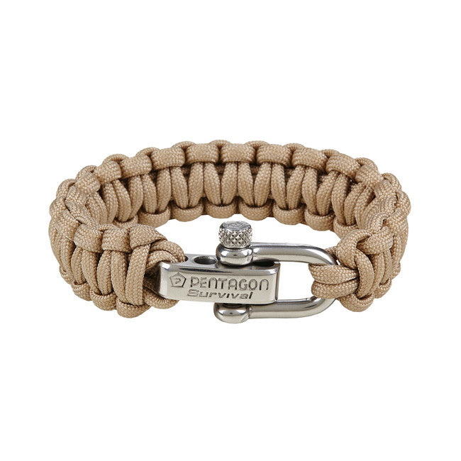 Pentagon Armband paracord, braun