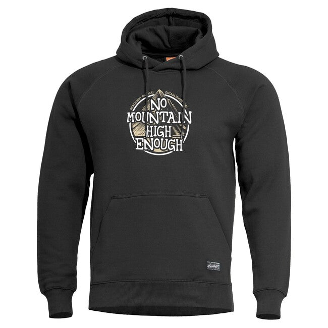 Pentagon Herren- Kapuzenpullover No Mountain, schwarz
