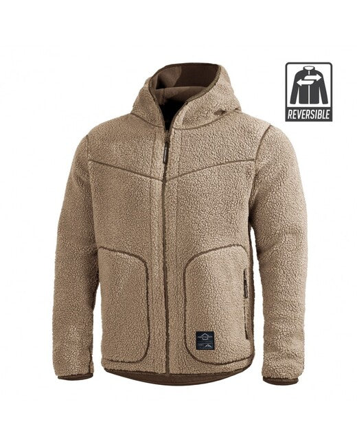 Pentagon Herren- beidseitig Fleece- Jacke Ianos Sherpa, khaki/grün