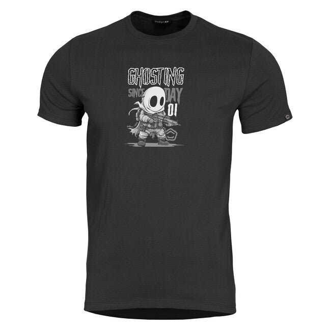 Pentagon Herren-T-Shirt Kurzarm Ghosting, schwarz