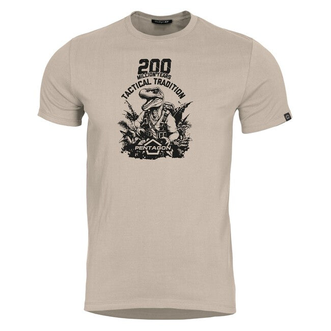 Pentagon Herren-T-Shirt Kurzarm T-Rex, khaki