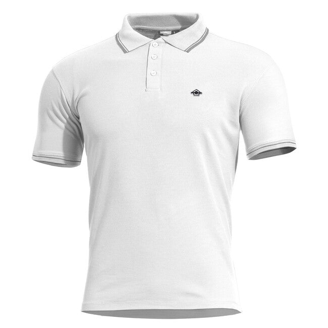 Pentagon Poloshirt Aniketos Stripes, weiß