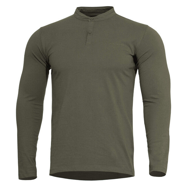 Pentagon T-Shirt Langarm Romeo Henley 2.0, oliv