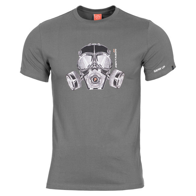 Pentagon T-Shirt Gas Mask, wolf grey