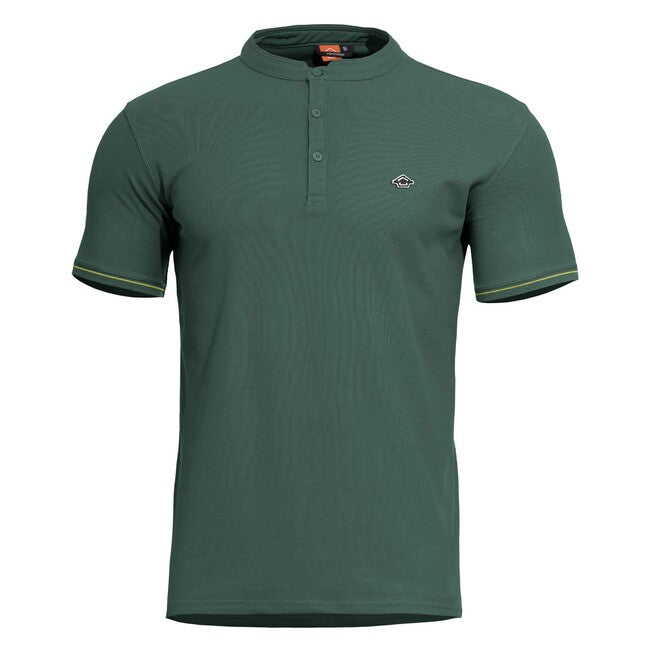 Pentagon T-Shirt s Knöpfen Levantes Henley, springbok grün