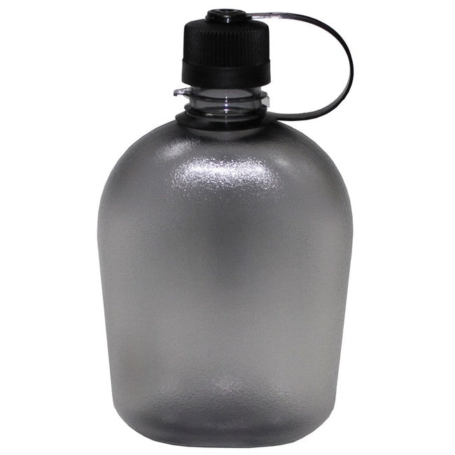 MFH Transparente Feldflasche 1l, schwarz