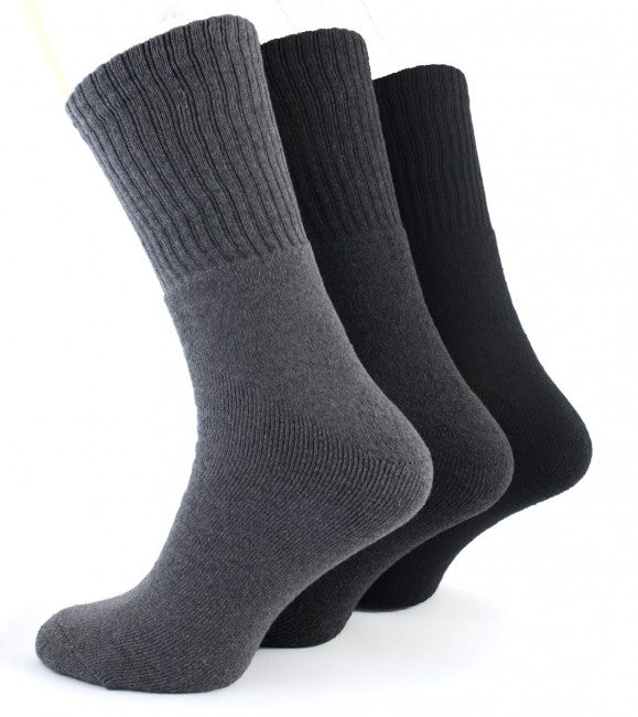 O&T Herren- pracovne Socken Looken 3 pary, schwarz
