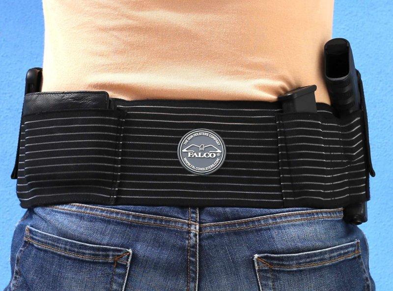 Falco B103 gürtel atmungsaktiver elastischer für verdecktes tragen von waffen, schwarz