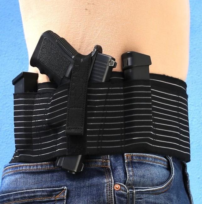 Falco B103 gürtel atmungsaktiver elastischer für verdecktes tragen von waffen, schwarz