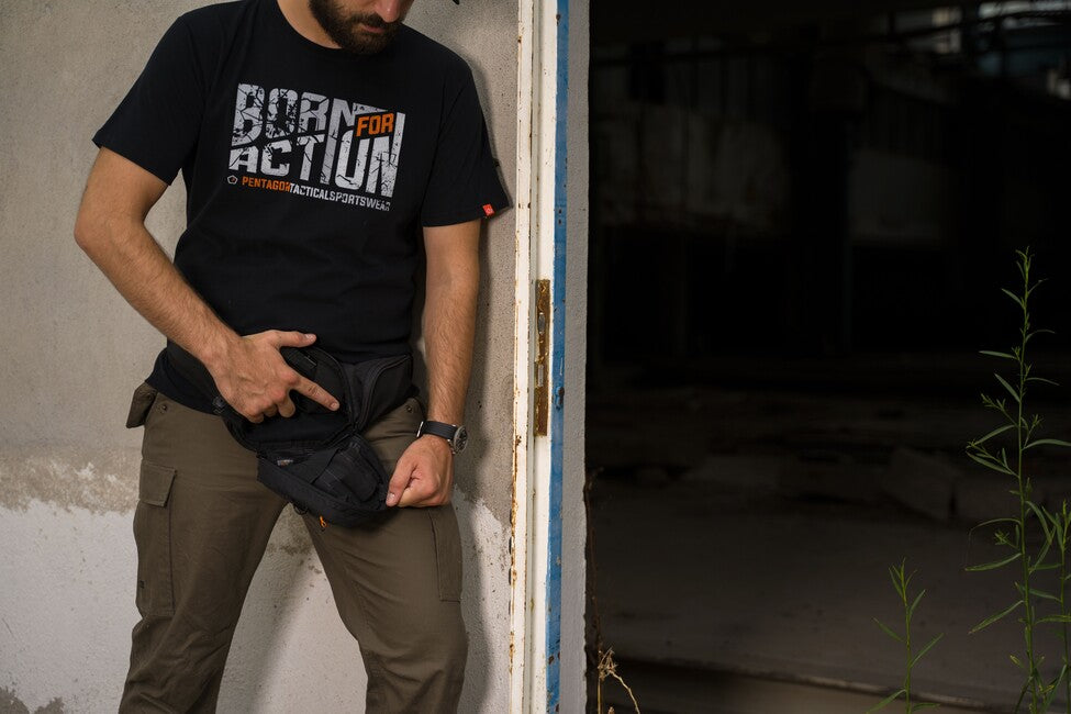 Pentagon T-Shirt Born for Action, schwarz