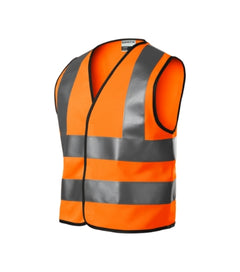 Rimeck HV Bright Kinder reflektierende Sicherheitsweste, fluoreszierend orange