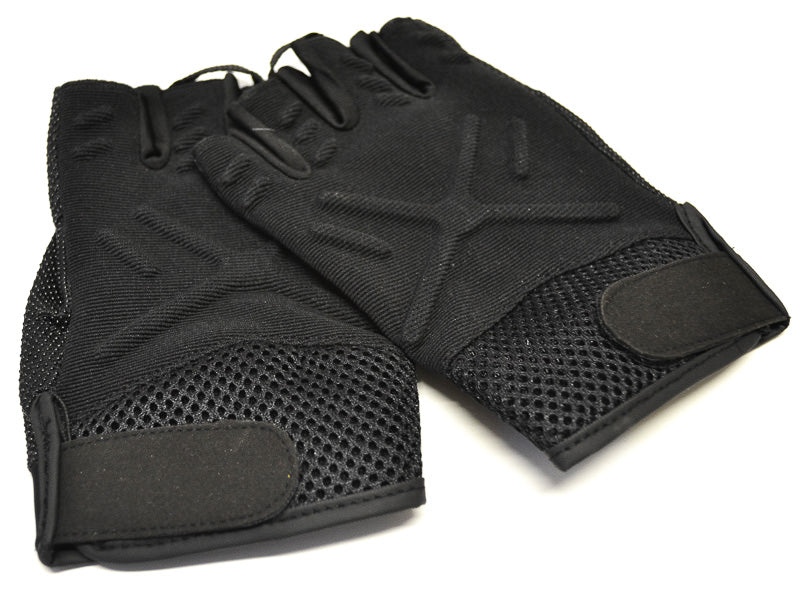 O&T Handschuhe ochranne Natur fingerlos, schwarz