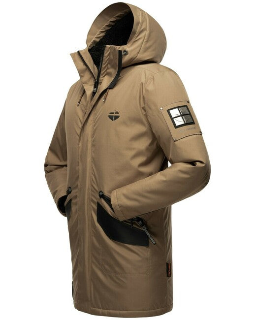 Stone Harbour RAGAAN herren Winterjacke mit Kapuze, braun
