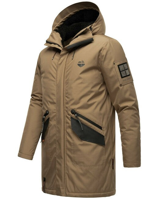 Stone Harbour RAGAAN herren Winterjacke mit Kapuze, braun