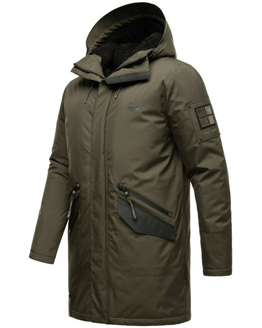 Stone Harbour Ragaan herren Winterjacke mit Kapuze, anthrazit