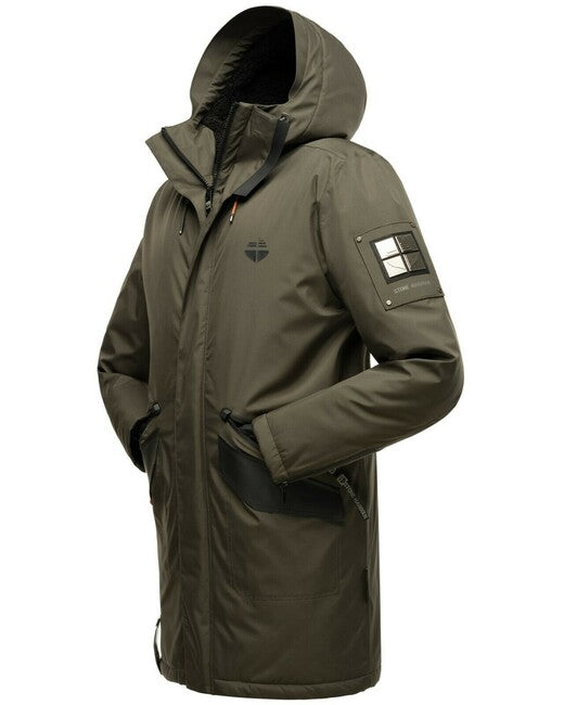Stone Harbour Ragaan herren Winterjacke mit Kapuze, anthrazit