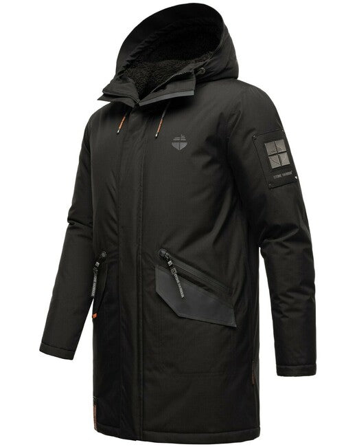 Stone Harbour RAGAAN herren Winterjacke mit Kapuze, schwarz