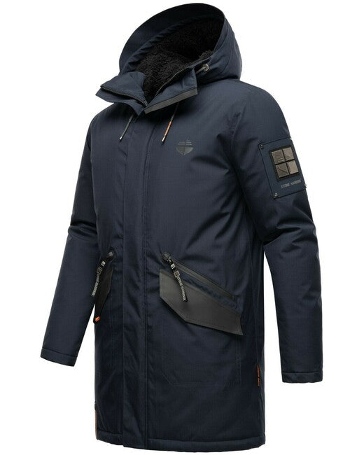 Stone Harbour RAGAAN herren-Winterjacke mit Kapuze, marineblau