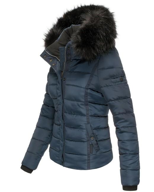 Navahoo Miamor Jacke damen Winterjacke mit Kapuze, Dunkelblau