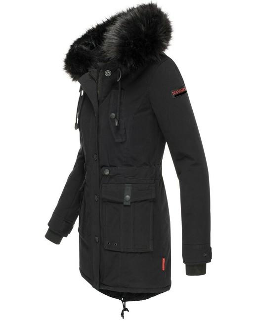 Navahoo Luluna damen Winterjacke mit Kapuze, schwarz