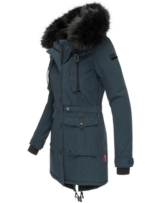 Navahoo Luluna damen Winterjacke mit Kapuze, dunkelblau